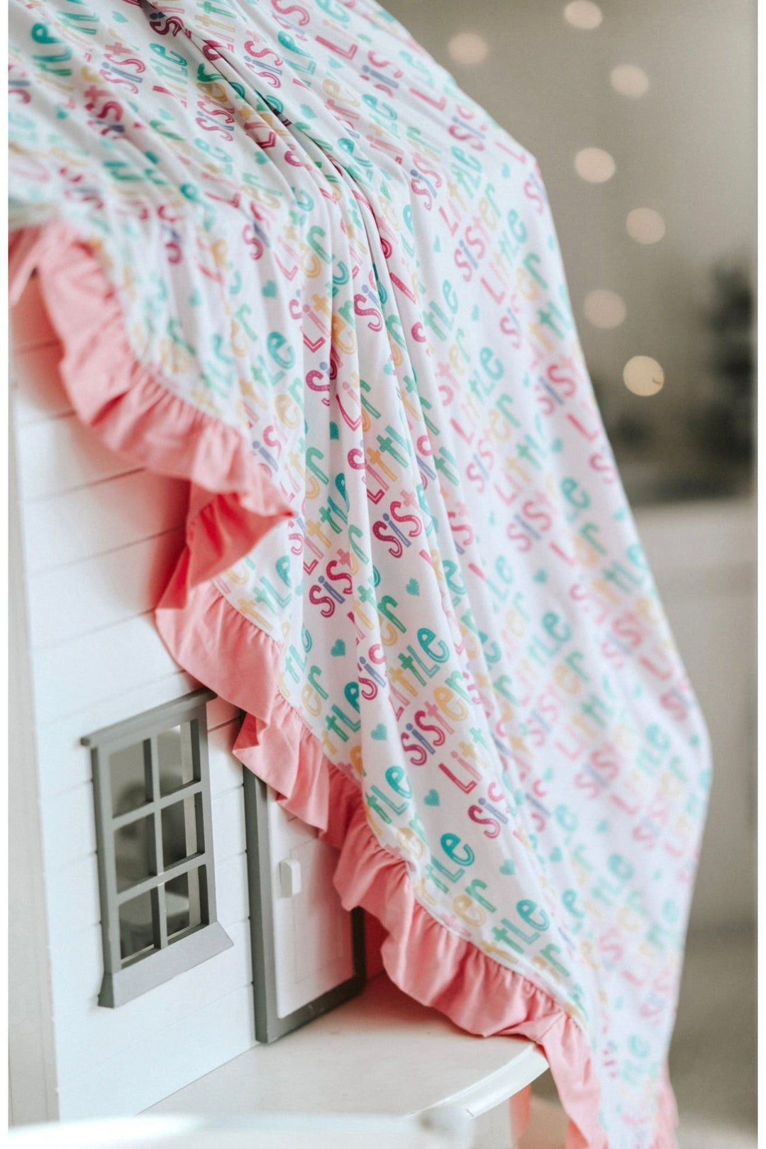 Colorful Pastel Bamboo Ruffle Blanket - Little Sister Cozy - Sophia Rose Children's Boutique