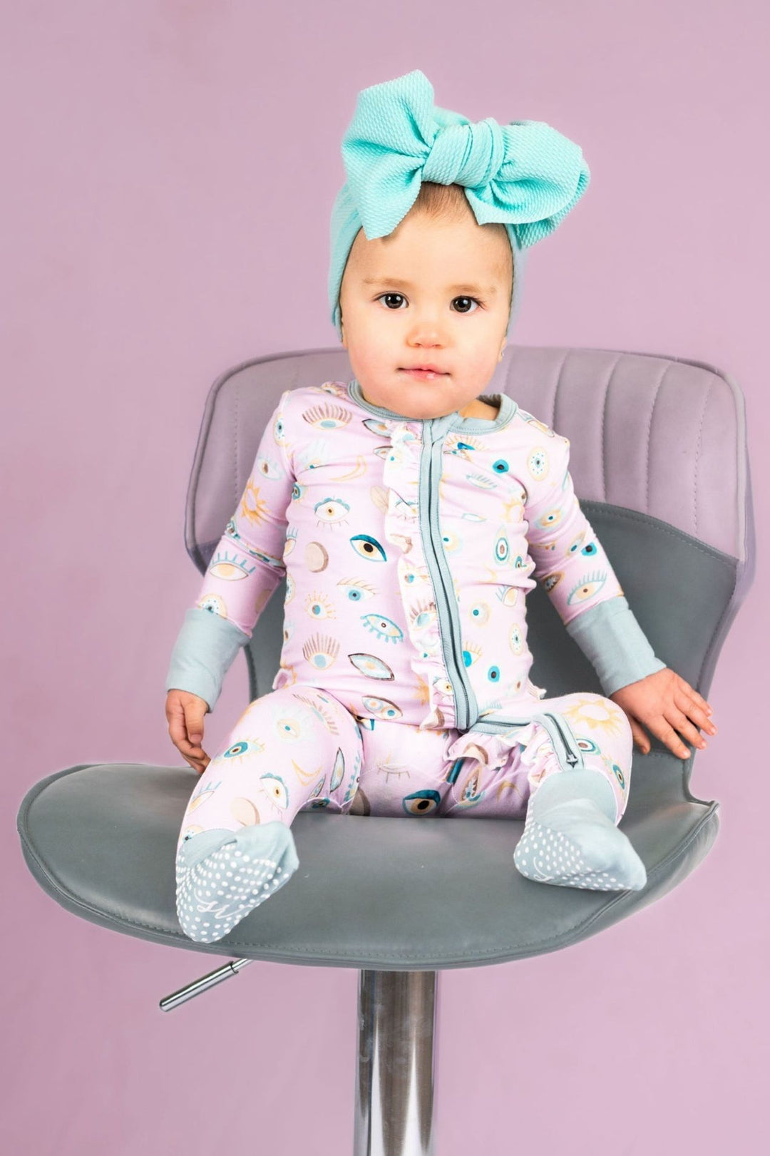 Pink Ruffle Butt, One-Piece Zip-Up Bamboo Baby and Toddler Pajamas - Sophia Rose Children's Boutique