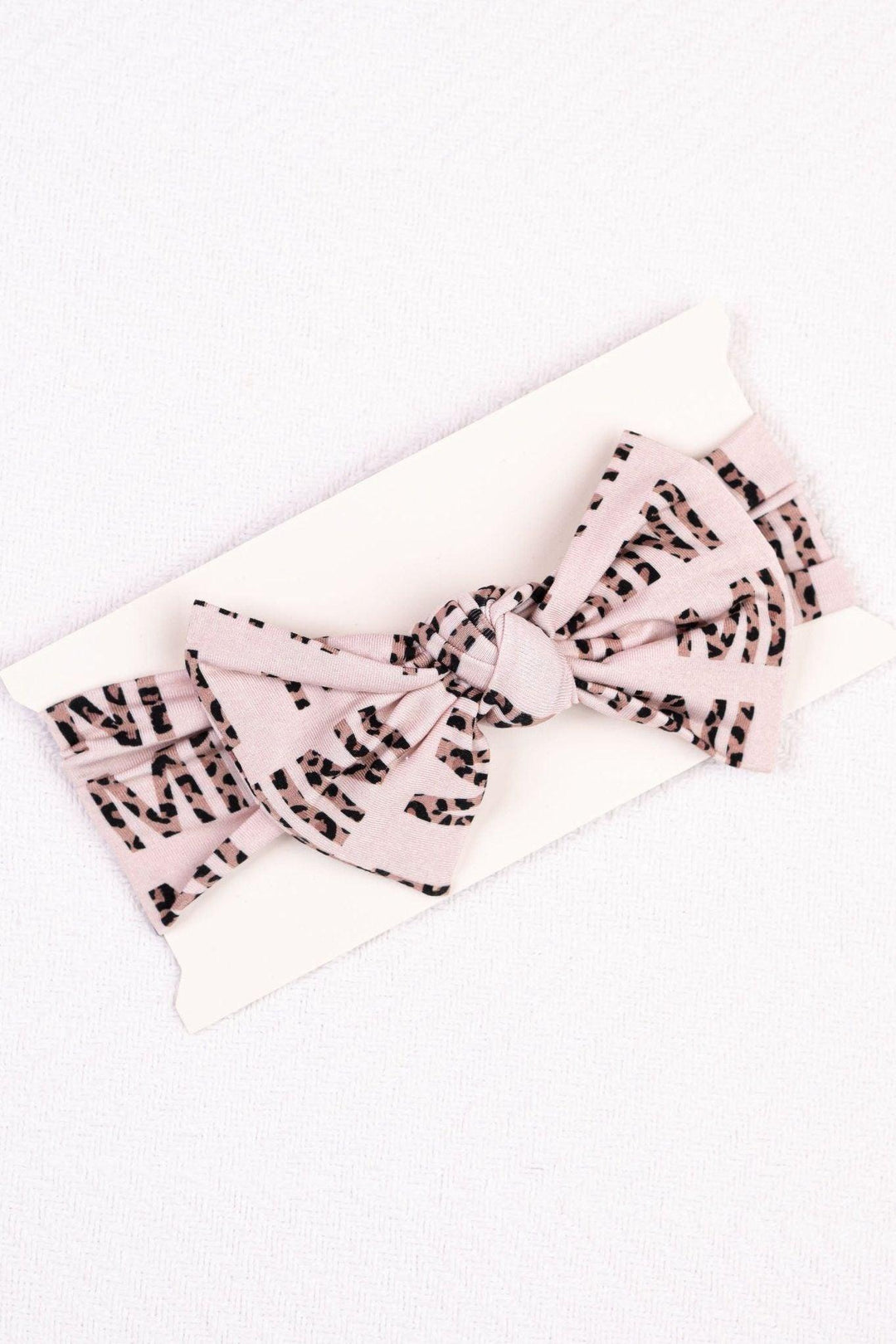 Bamboo Leopard Print "Mini" Knotted Headband for Baby & Toddler