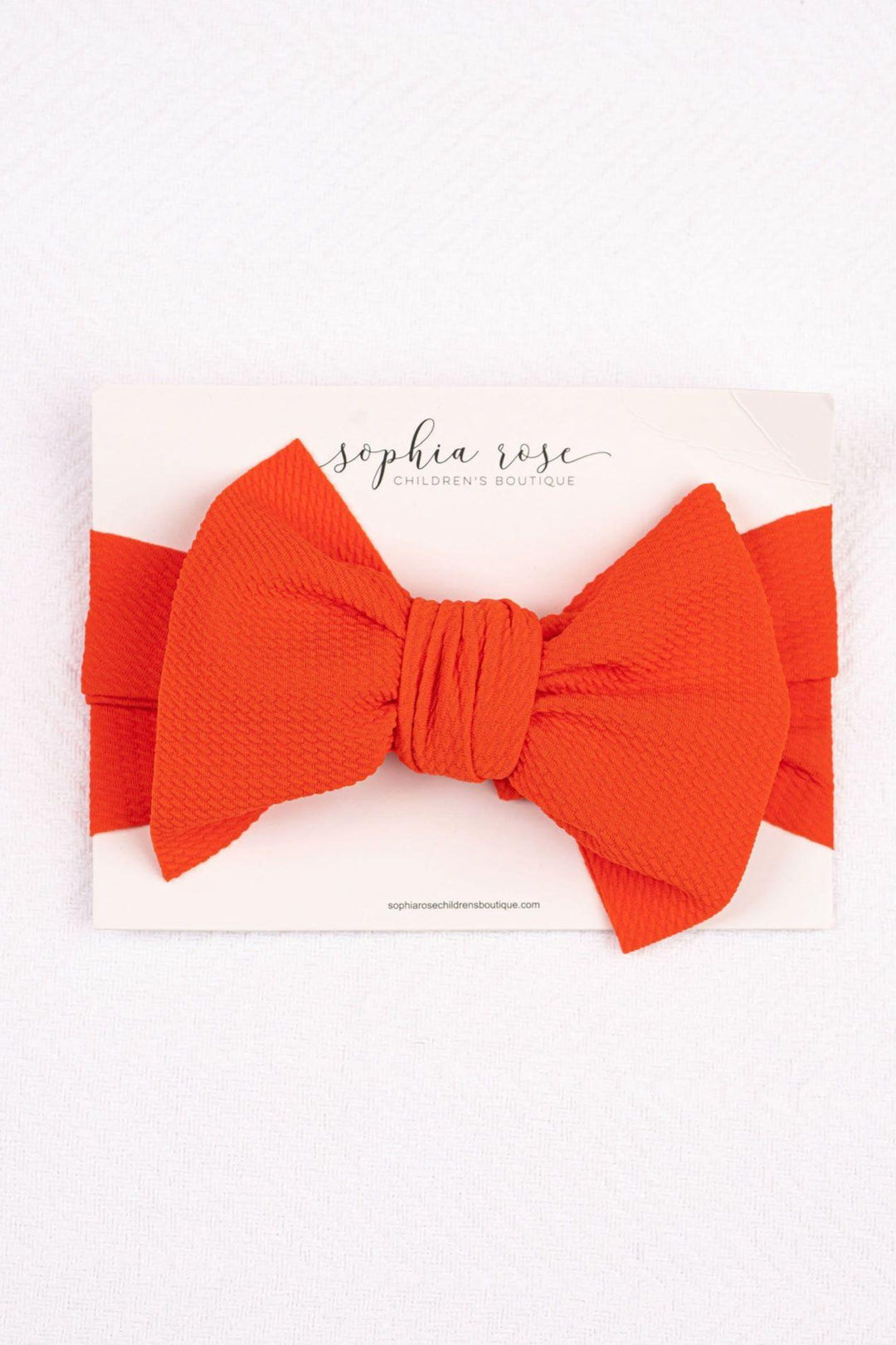 Burnt Orange Hair Bow Headband for babies and Toddlers- Bamboo Fabric