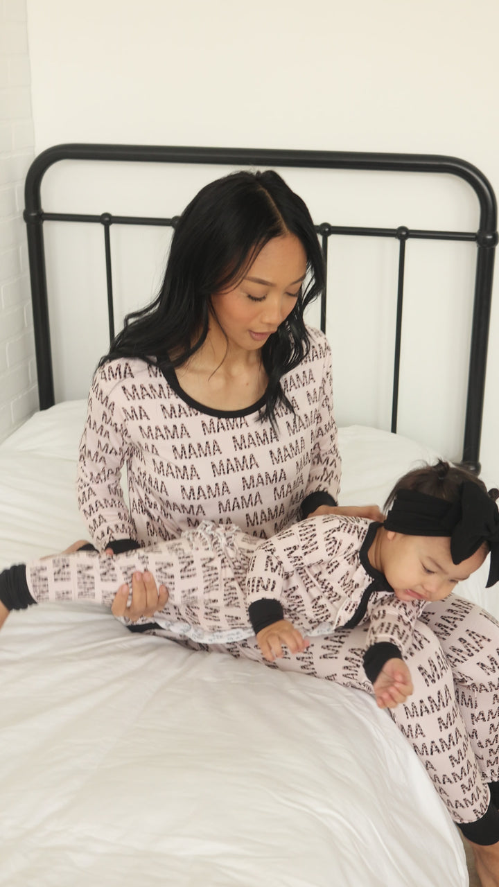 Leopard Print Mommy & Me Bamboo Zip-Up Baby Pajamas