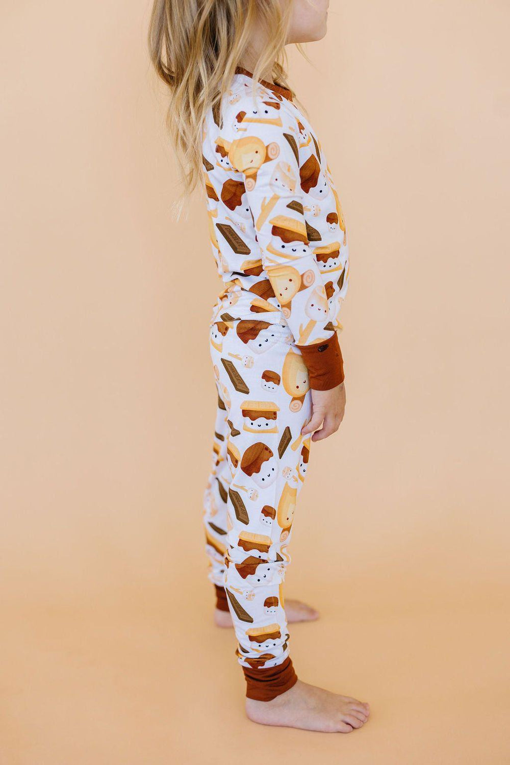 S'mores Print Bamboo Kids Pajama Set - Two Piece - Sophia Rose Children's Boutique