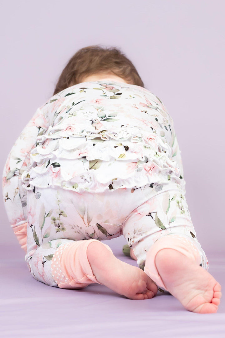 Zipper Bamboo Baby Pajamas - Watercolor Hummingbird Print Footie Zippies - Sophia Rose Children's Boutique