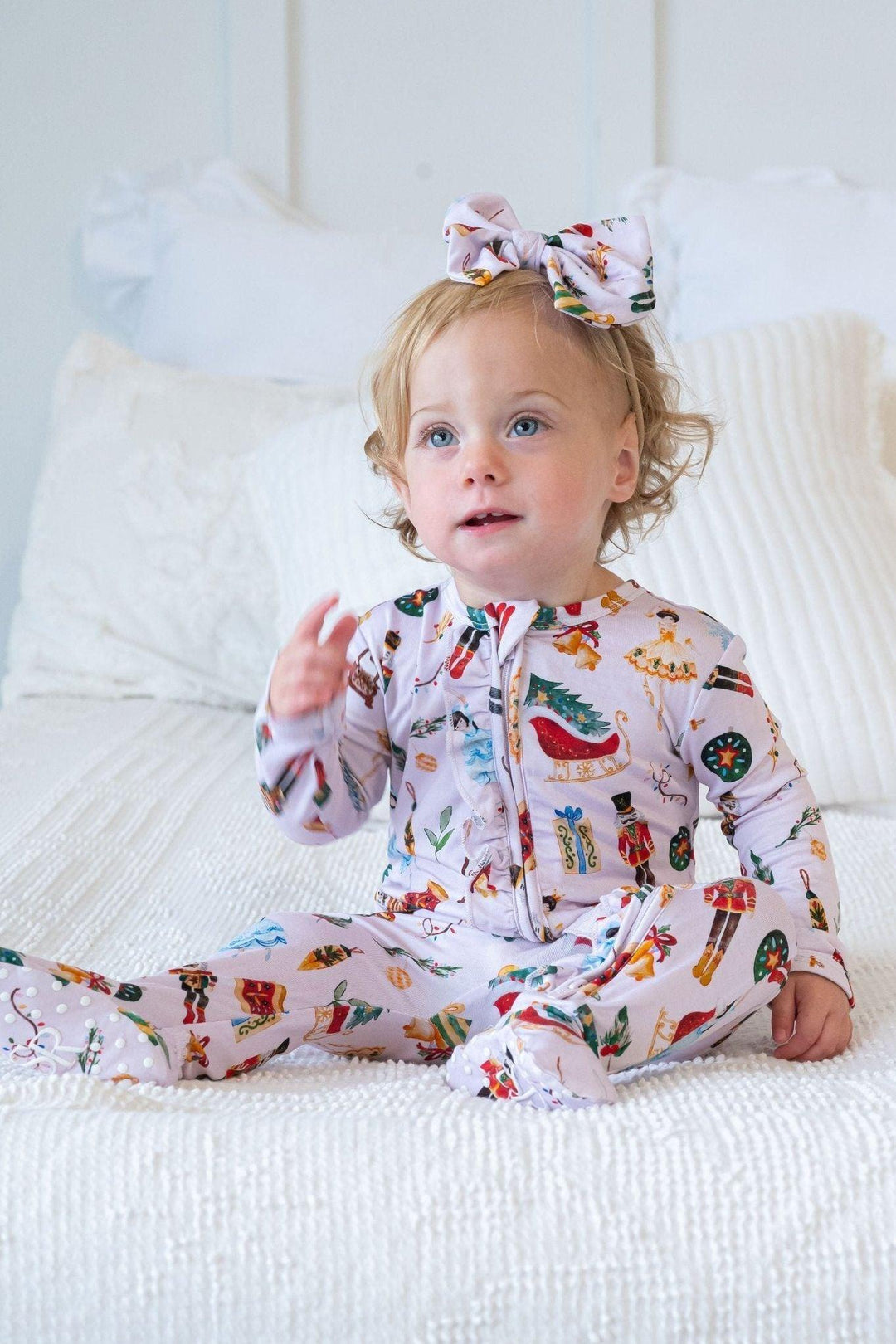 Bamboo Nutcracker One-Piece Zip Up Footie Baby Pajamas