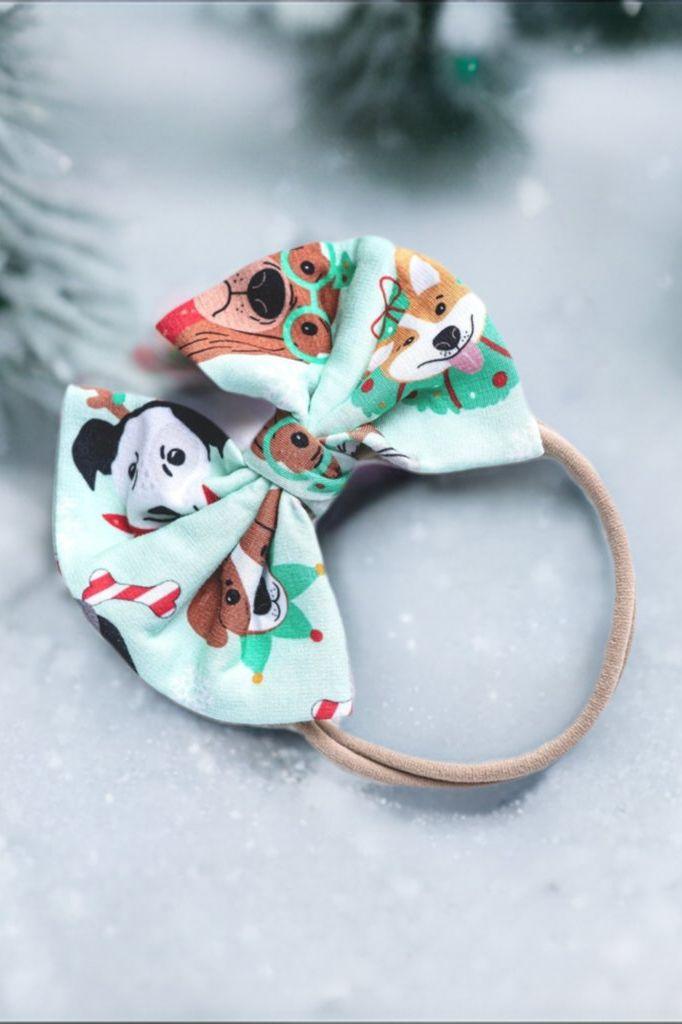 Christmas is for the Dogs, Bamboo Hair Bow Headband