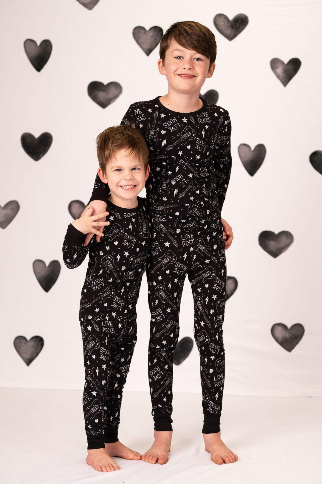 Love Rocks Bamboo Two-Piece Kids Pajamas - for a Cozy Valentine's Day - Sophia Rose Children's Boutique