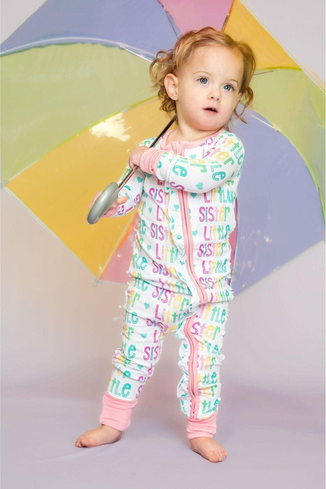 Little Sister Bamboo Zipper Pajama - One Piece Cozy Sleepwear - Sophia Rose Children's Boutique