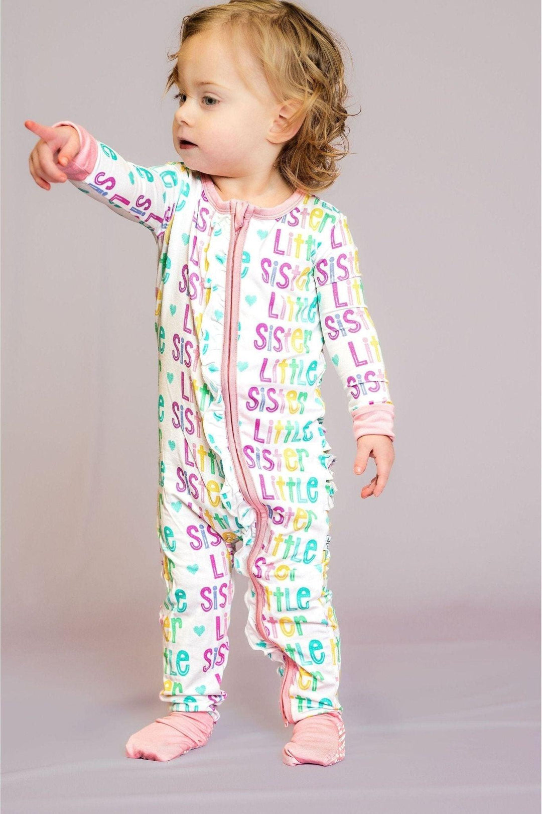 Little Sister Bamboo Zipper Pajama - One Piece Cozy Sleepwear - Sophia Rose Children's Boutique