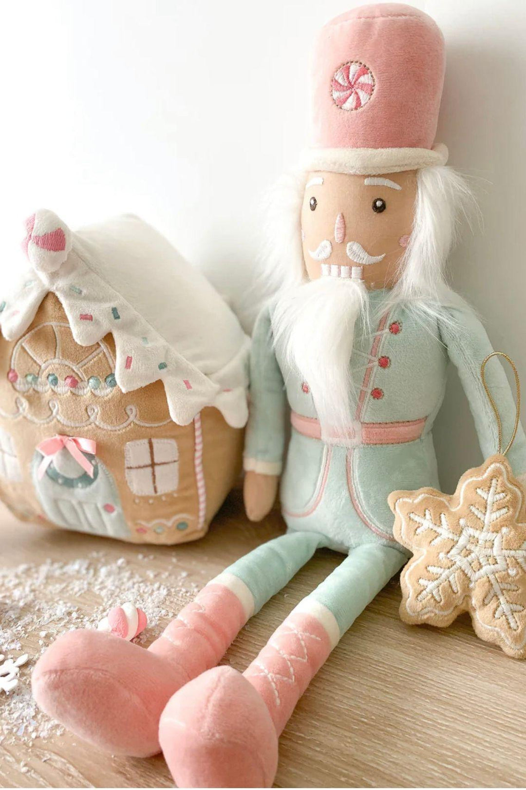 Pink and Green Pastel Nutcracker Doll-Great Stocking Stuffer