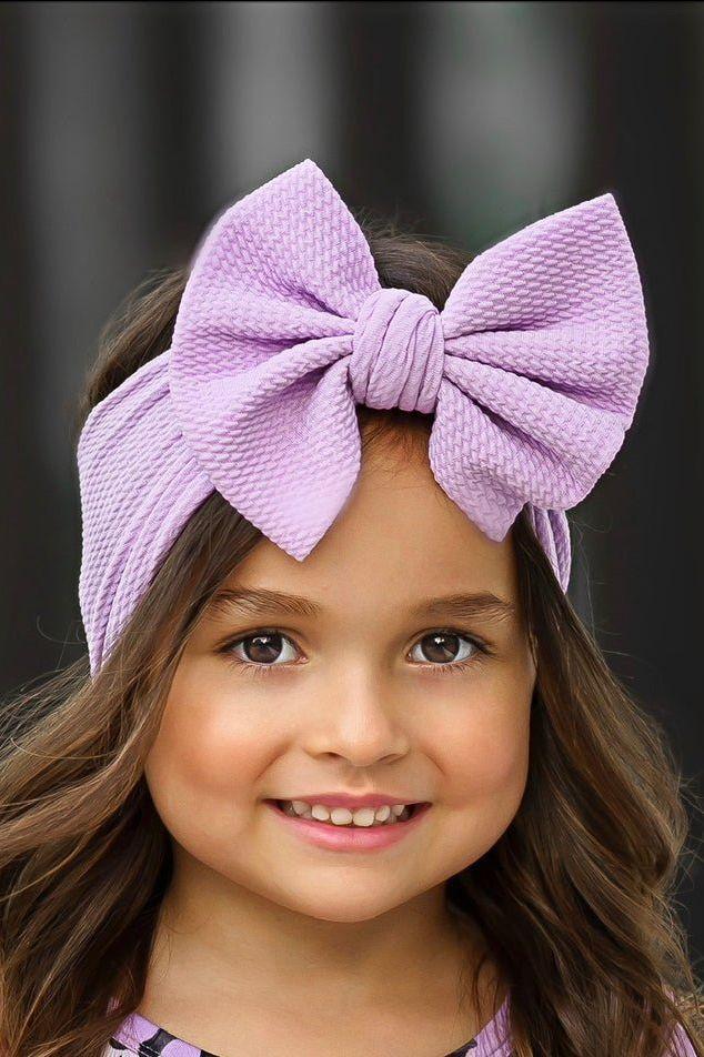 Large Purple Hair Bow - Sophia Rose Children's Boutique