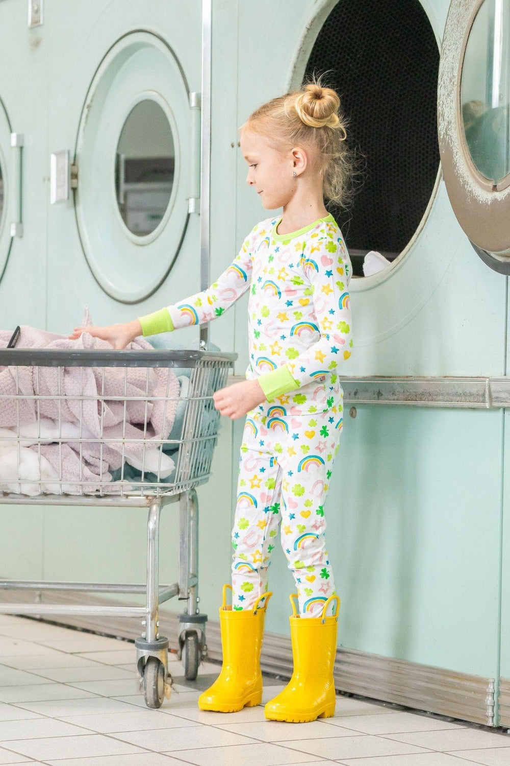 Bamboo Two Piece Kids Pajamas- Perfect for St. Patty's Day or Rainbow Babies - Sophia Rose Children's Boutique