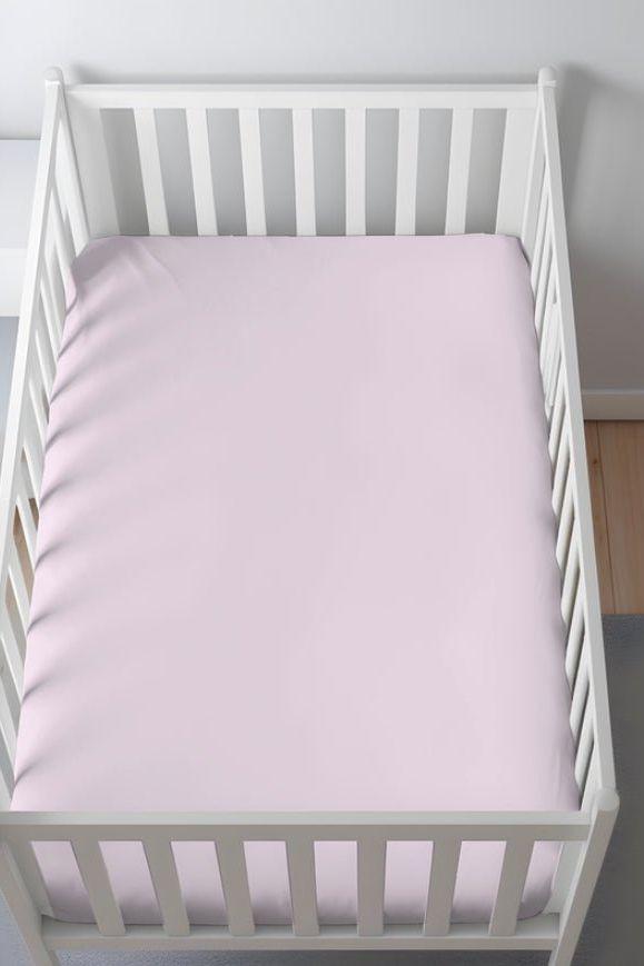 Soft Baby Pink Bamboo Crib Sheet - Standard Size Bedding for Sweet Dreams 