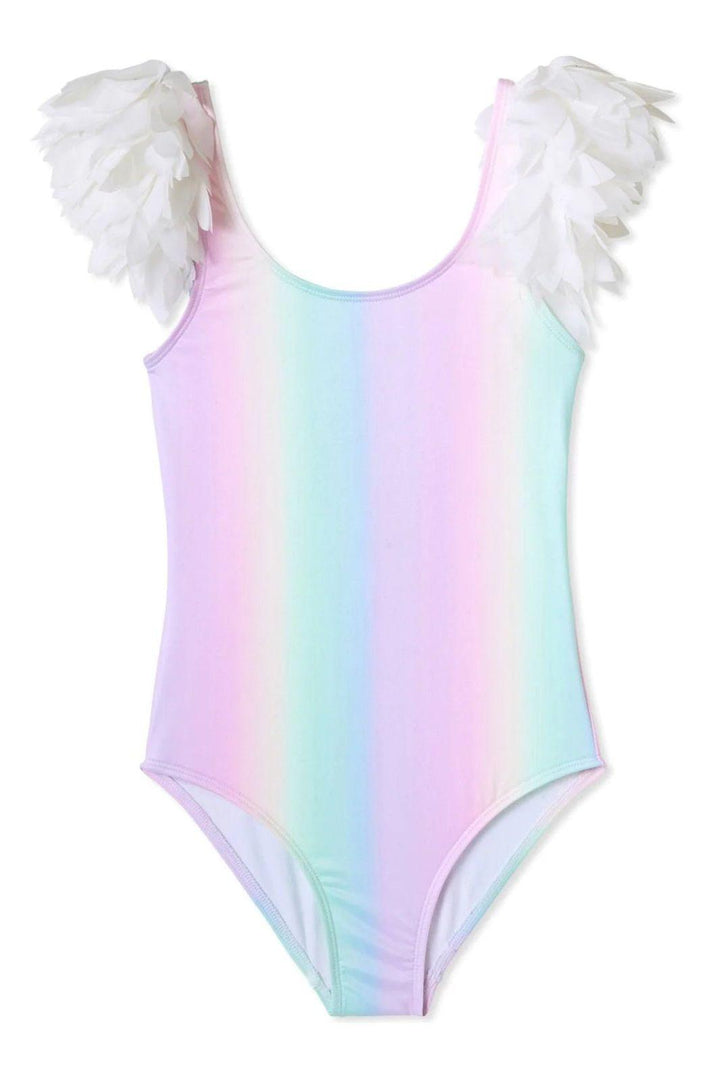 Stella Cove - Rainbow Tank-Style Girls Swimsuit with Shoulder Petals - Sophia Rose Children's Boutique