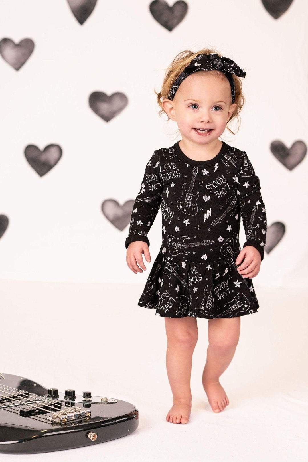 Valentine's 'Love Rocks' Bamboo Skirted Bodysuit Dress for Babies - Sophia Rose Children's Boutique